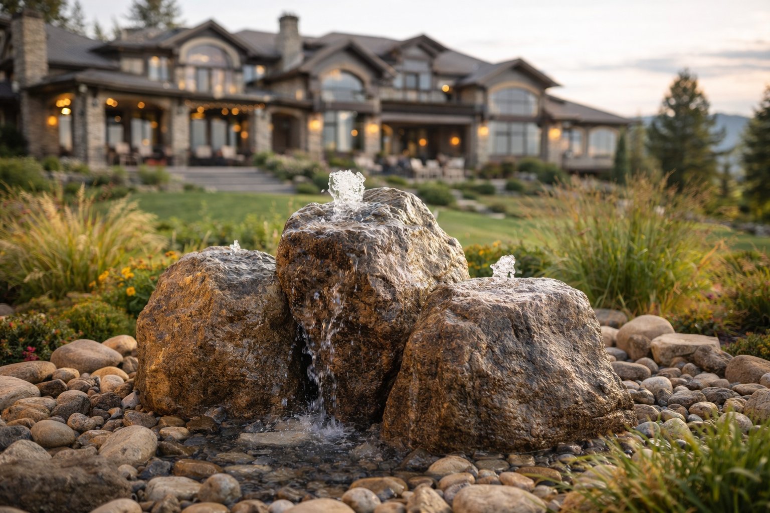 Backyard water feature pond Kelowna